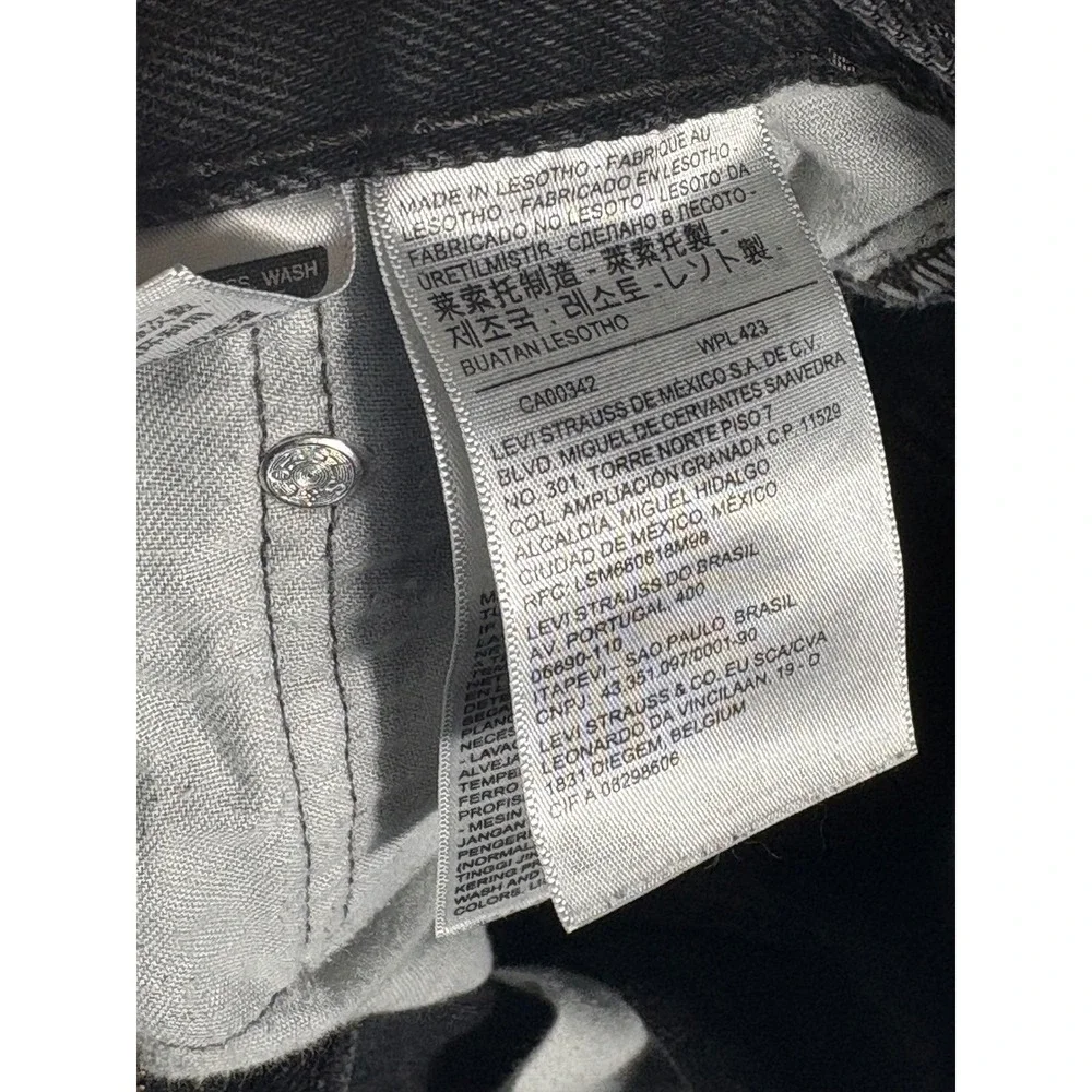 Levis 505 Regular Fit Jeans Mens 32x30 Faded Black Straight Leg Denim 00505-0260
